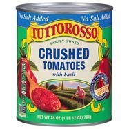 Tuttorosso Tomatoes, with Basil, No Salt Added, Crushed - 28 Ounces