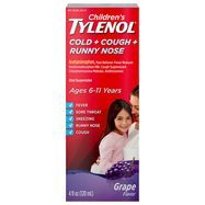 Tylenol Children's Cold + Cough + Runny Nose, Oral Suspension, Grape Flavor - 4 Fluid Ounces