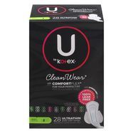 U By Kotex Clean Wear Pads, Ultrathin, with Wings, Heavy - 28 Pads