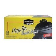 Urban Meadow Large Flap Tie Trash Bags - 40 Count