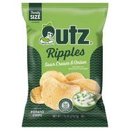 Utz Ripples Sour Cream & Onion Flavored Potato Chips - 7.75 Ounces