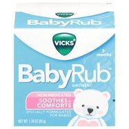 Vicks Baby Rub Soothing Ointment, for Babies 3 Months Old+ - 1.76 Ounces
