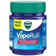 Vicks Relieves 6 Cough & Cold Symptoms Vaporub Balm - 50 Milliliters