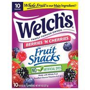 Welch's Fruit Snacks, Berries 'N Cherries - 10 x 0.8 Ounces