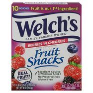 Welchs Fruit Snacks, Berries 'n Cherries - 10 x 0.9 Ounces