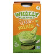 Wholly 100 Cal Snack Packs Guacamole, Classic, Snack Packs - 6 x 2 Ounce Cups
