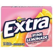 WRIGLEY'S Extra Gums, Sugar Free, Pink Lemonade - 15 Sticks